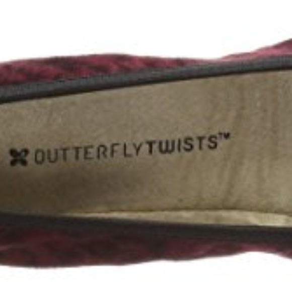 Butterfly Twists Tara Berry Brushstroke Ballerinas - Picture 5 of 7